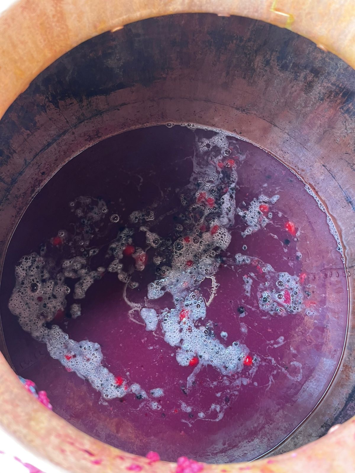 DESTILACION CON FRUTOS ROJOS